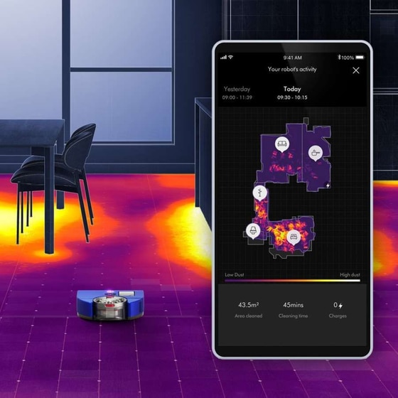 DYSON 360 VIS NAV για Σκούπισμα Blue/Nickel Σκούπα Ρομπότ image 7