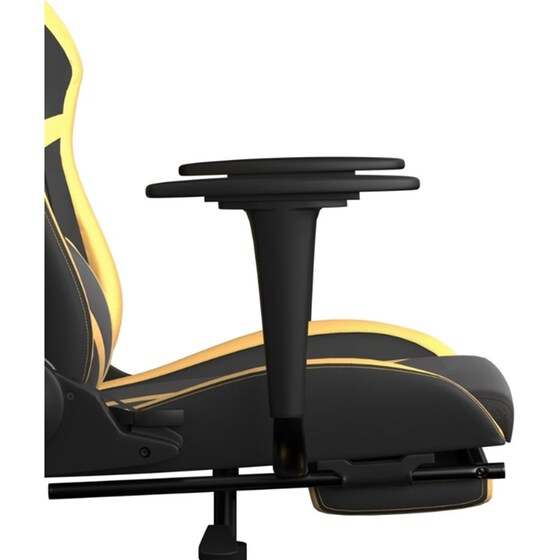 Καρέκλα Gaming VIDAXL 345436 με Υποπόδιο από Τεχνητό Δέρμα - Μαύρο image 6