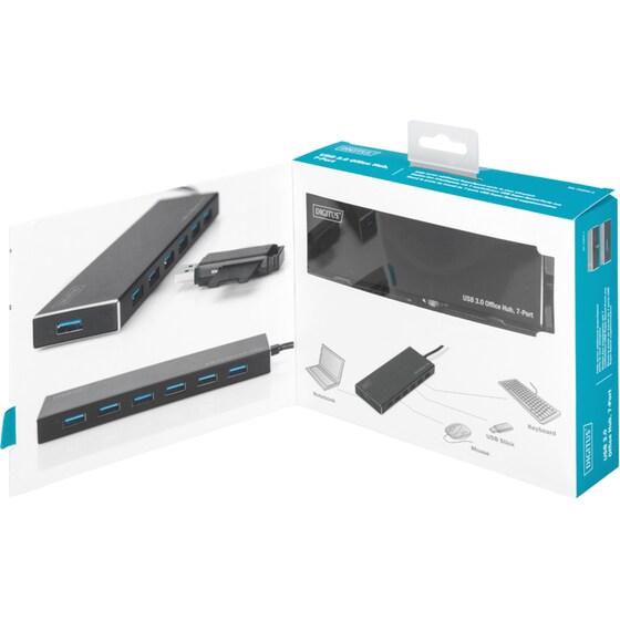 Digitus DA-70241-1 USB Hub 7-Port USB 3.0 συμβατό με USB-A image 8