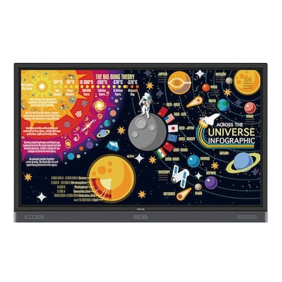 Benq Rp7501k Touch Screen Monitor 190.5 Cm (75 ) 3840 X 2160 Pixels Black Multi-touch Multi-user image 0