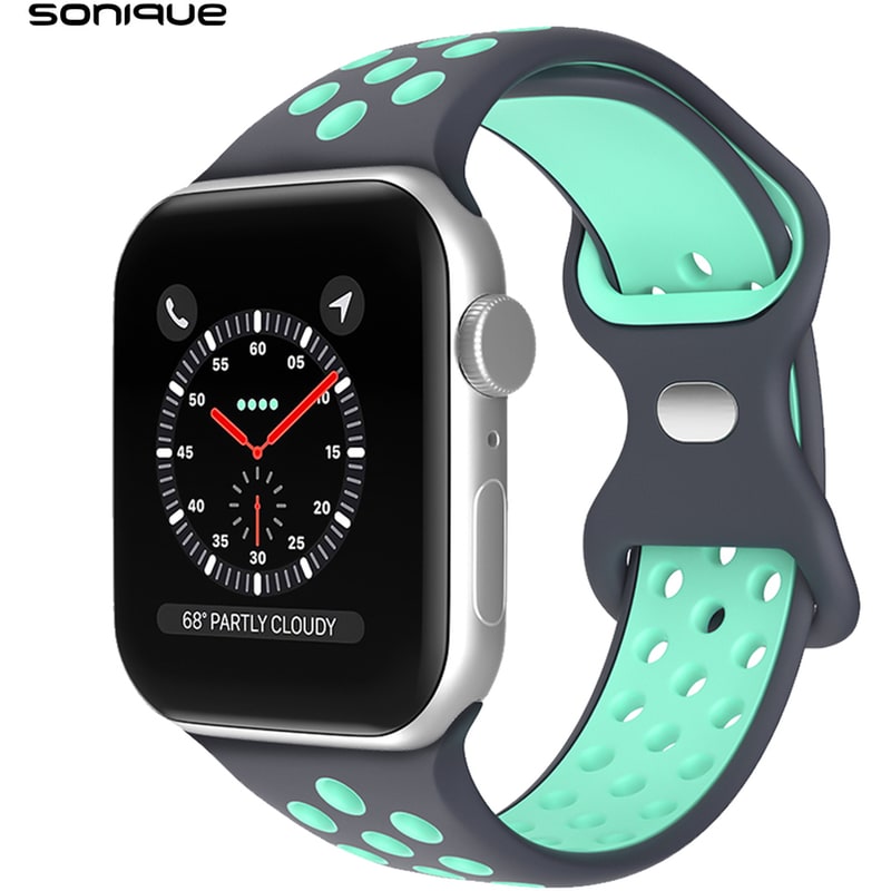 Λουράκι Σιλικόνης για Apple Watch 49mm - Γκρι Σκούρο / Βεραμάν