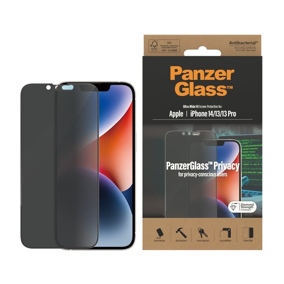 Προστατευτικό οθόνης Apple iPhone 14/iPhone 13 Pro/iPhone 13 - PanzerGlass Privacy Glass image 3