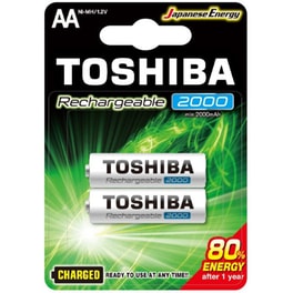 Επαναφορτιζόμενες Μπαταρίες Toshiba AA NiMH 2000mAh 1.2 V 2 τεμάχια