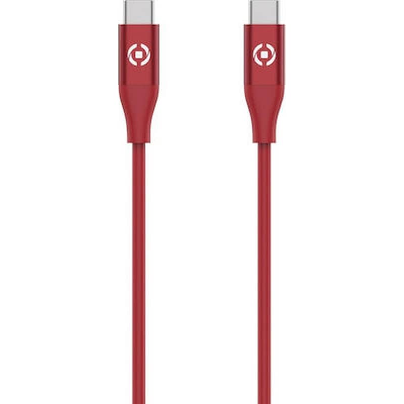 CELLY Καλώδιο Φόρτισης Celly USB-C σε USB-C 1.5m - Κόκκινο
