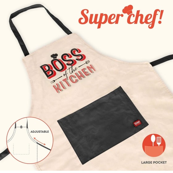 Ποδιά Μαγειρικής Legami Boss of the Kitchen - Μπεζ/Μαύρη image 3