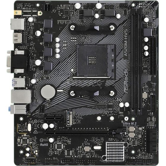 Asrock A520M-HVS AMD A520 Micro ATX με Socket AMD AM4 image 2