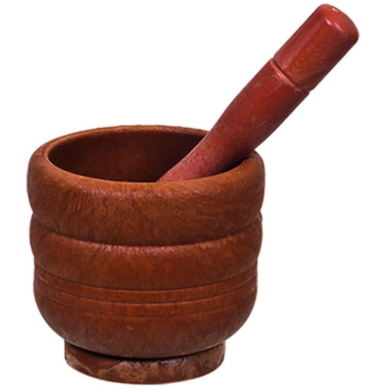 HOMIE Πολτοποιητής Γουδί Homie από Πλαστικό 10x9cm - Καφέ