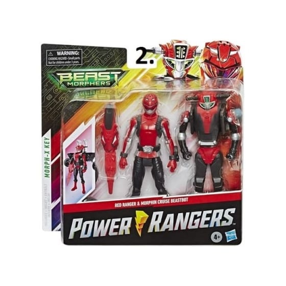 Hasbro Power Rangers: Beast Morphers - Red Ranger  Morphin Cruise Beastbot Action Figures (e7324) image 1