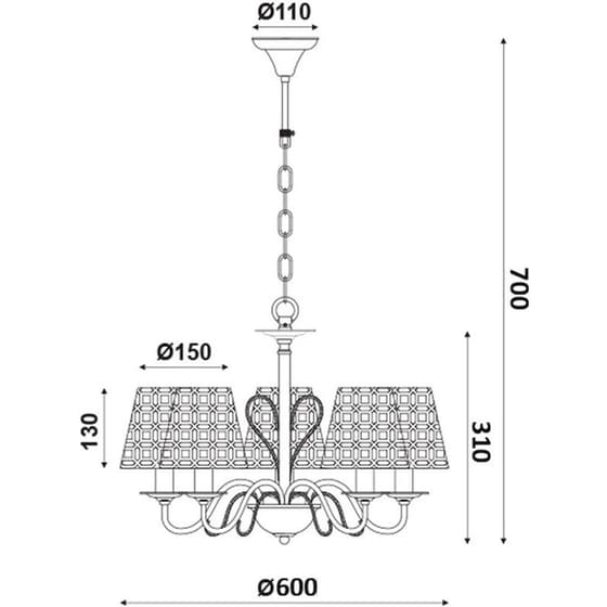 Φωτιστικό Οροφής Πολύφωτο Aca Edam Eg169755pbc Μεταλλικό - Χάλκινο image 3