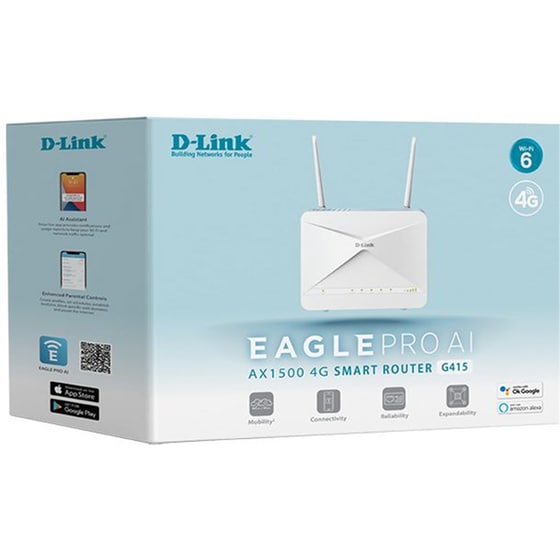D-Link Eagle Pro G415 AI AX1500 4G Smart Router Wi‑Fi 6 Dual Band (2.4 & 5GHz) image 5