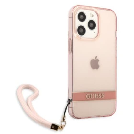 Θήκη Apple iPhone 13 Pro - Guess Με Κορδόνι Χειρός - Ροζ image 3