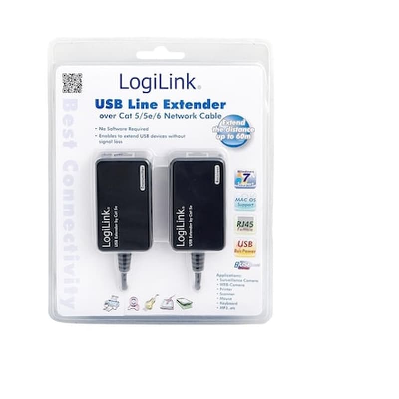 LOGILINK Network Switch Logilink Extender By Cat-5/6 Kabel Bis Zu 60 Meter