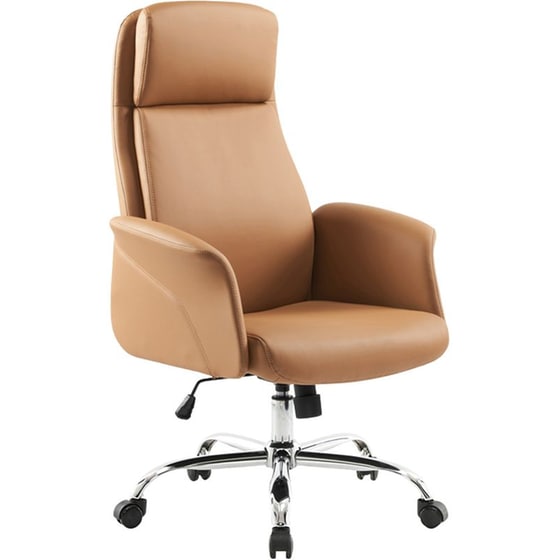 Καρέκλα Γραφείου Διευθυντή Derjio Pakoworld Καφέ Pu 68x66x115εκ – 033-000020 image 0