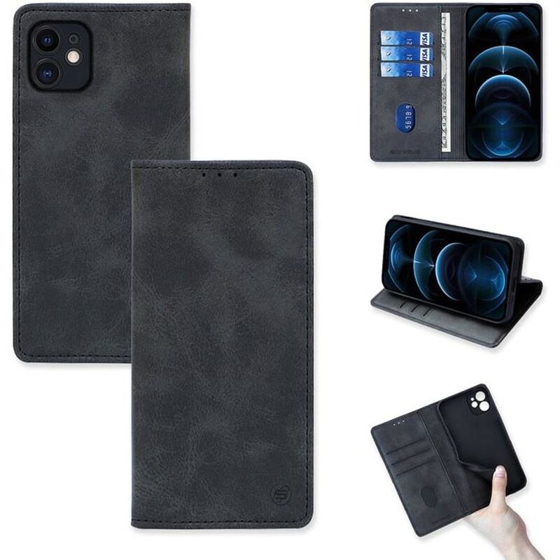 Θήκη Apple iPhone 11 - Sonique Vintage Magnet Wallet - Μαύρο