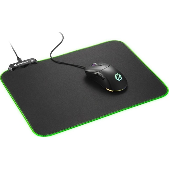 Sharkoon 1337 V2 Gaming Mouse Pad Medium 360mm με RGB Φωτισμό - Μαύρο image 4