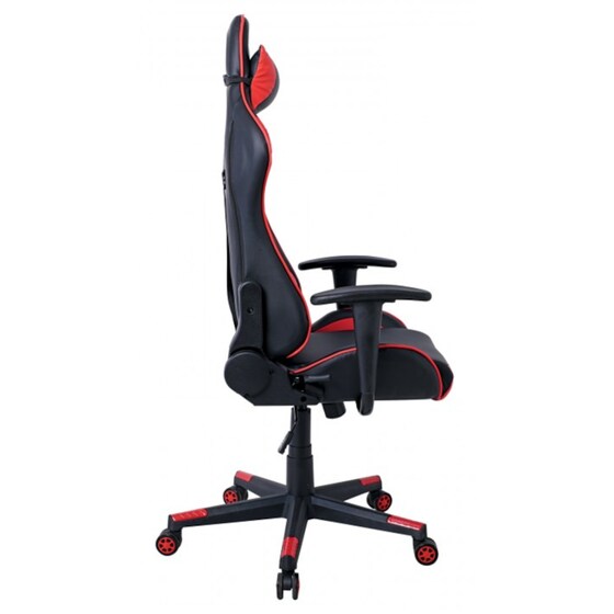 Gaming Καρέκλα Γραφείου Woodwell BF8050 από Τεχνητό Δέρμα - Μαύρη/Κόκκινη image 1