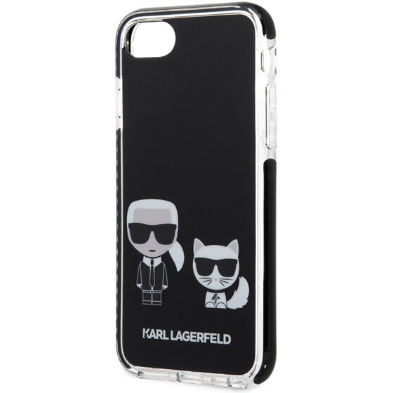 Θήκη Karl Lagerfeld iPhone 7/8/SE - Karl Lagerfeld Ikonik Case Karl & Choupette - Μαύρο image 5