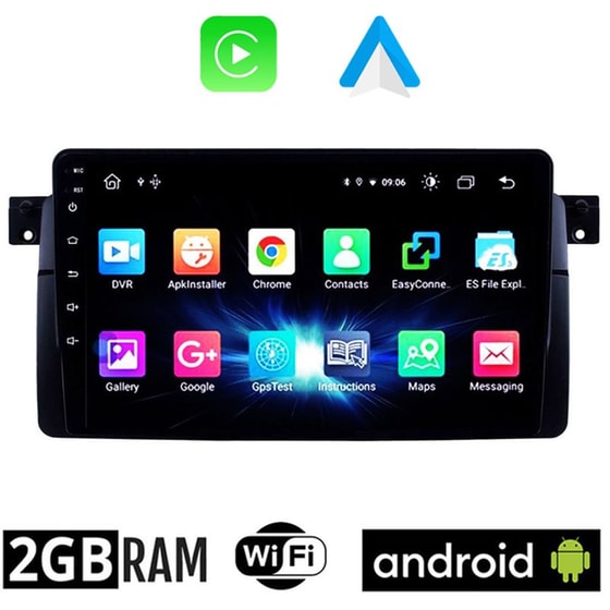 OEM Ηχοσύστημα Αυτοκινήτου BMW E46 (1998-2005) Οθόνη αφής 9" 16GB+2GB Μαύρο image 0