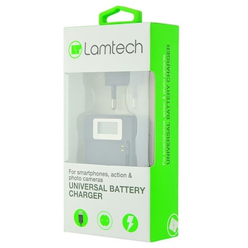 Lamtech Universal Battery Charger For Smartphones, Photo Action Cameras Lam063067