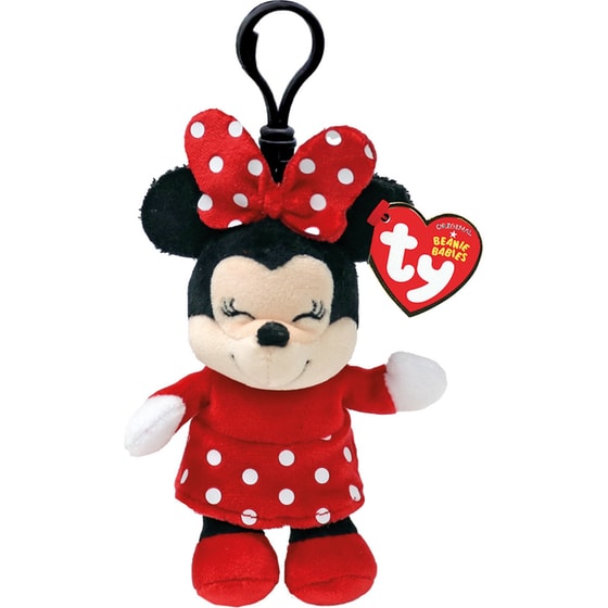 Λούτρινο TY Beanie Babies με Κλιπ Χνουδωτό Disney Minnie Mouse (8.5cm) image 0