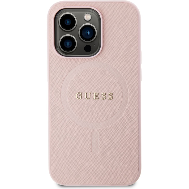 GUESS Guess Saffiano Hard Case Θήκη Προστασίας Από Δερματίνη – Iphone 13 Pro (ροζ – Guhmp13lpsahmcp)
