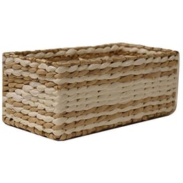 Καλάθι Αποθήκευσης Mod Ψάθινο 26x13x10 cm - Μπεζ