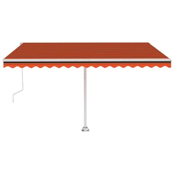 Τέντα Vidaxl Αλουμίνιο Αυτόματη 450x300cm - Πορτοκαλί/Καφέ image 3