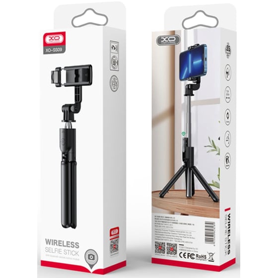 Selfie Stick XO SS09 με Ενσωματωμένο Τρίποδο - Μαύρο image 4