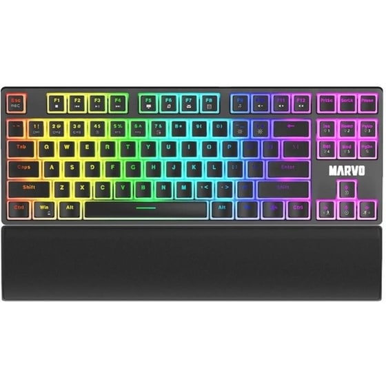 Marvo KG946 Μηχανικό Gaming Ενσύρματο Πληκτρολόγιο RGB Μαύρο (US) image 0