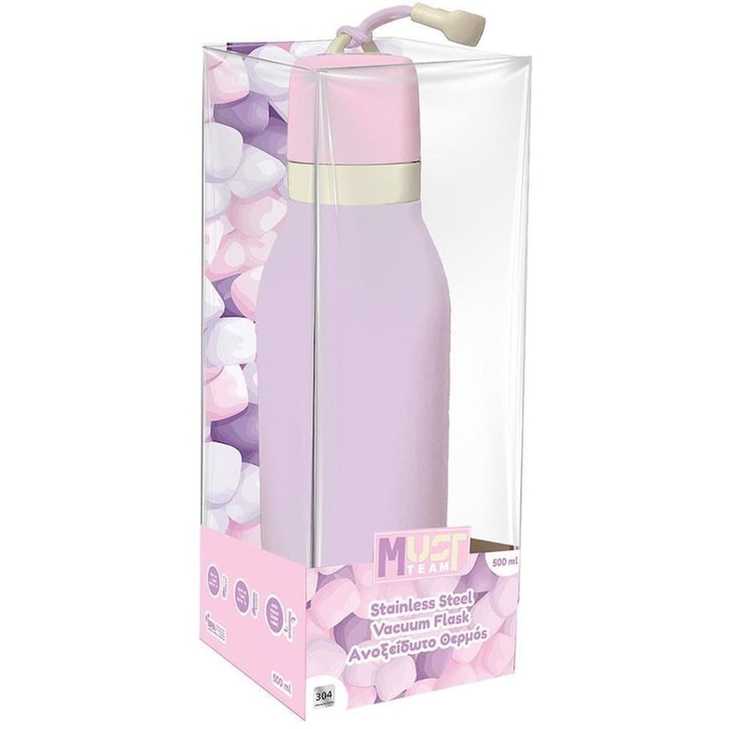 Μπουκάλι Θερμός Must Team Παστέλ Μωβ 500 ml