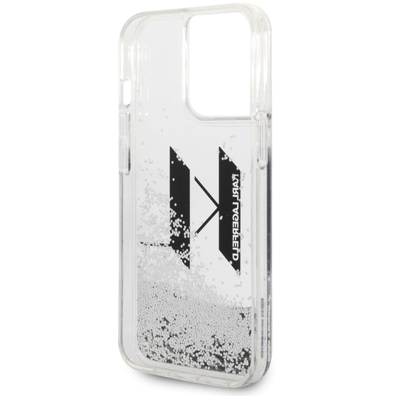 Karl Lagerfeld Glitter Big Kl Logo Liquid Glitter Case Θήκη Προστασίας Από Σιλικόνη – Iphone 14 Pro Max (μαύρο – Klhcp14xlbklcs) image 1