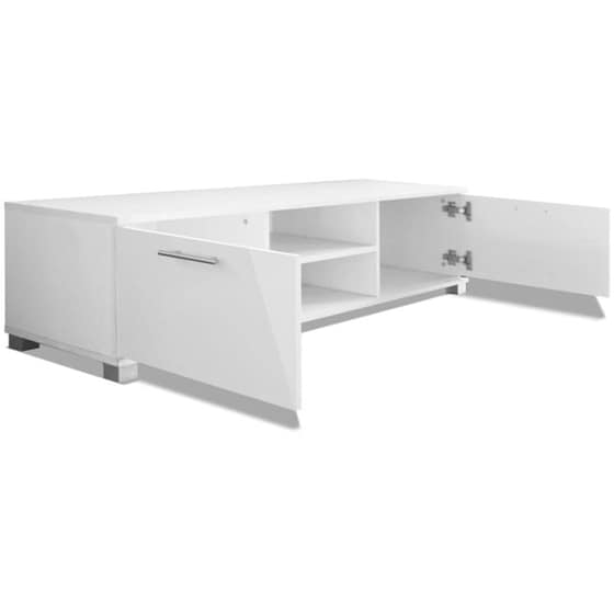Έπιπλο Τηλεόρασης VidaXLαπό Ξύλο 120x40.5x35cm - Λευκό/Γυαλιστερό image 3