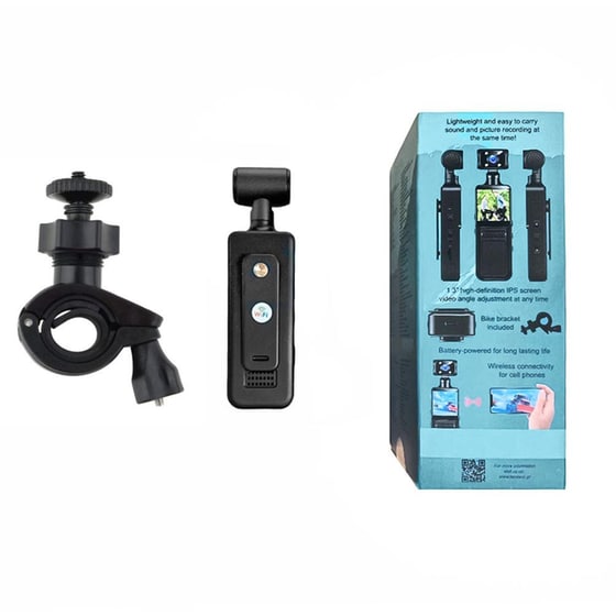 Action Camera Lamtech 180° 4K - Μαύρη image 4