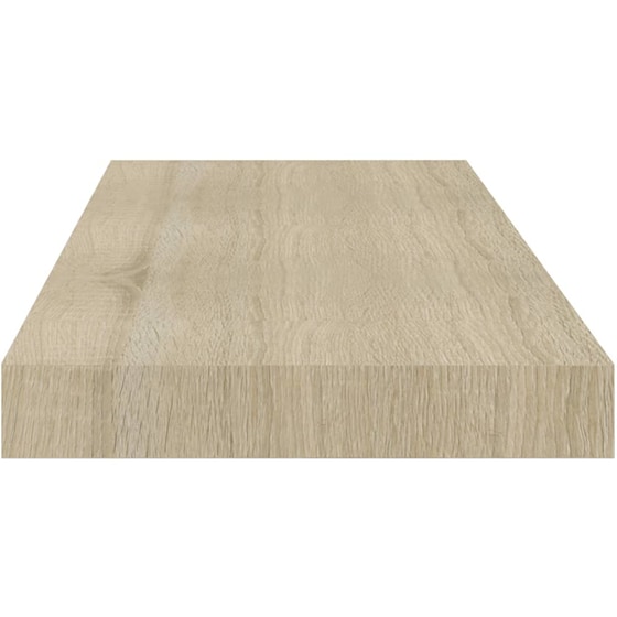 Ράφια Τοίχου VidaXL από MDF 60x23.5x3.8 cm 2 Τμχ - Μπεζ image 4