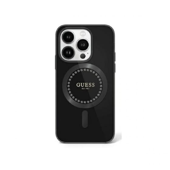Θήκη Apple iPhone 16 Pro - Guess MagSafe “Rhinestones” Hard Case - Black image 0