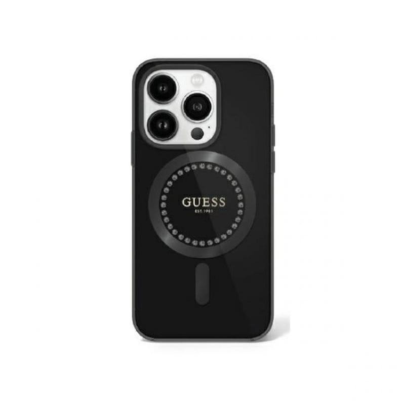 GUESS Θήκη Apple iPhone 16 Pro - Guess MagSafe “Rhinestones” Hard Case - Black