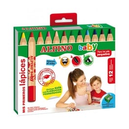 Alpino Ξυλομπογιες Baby Οικολογικες 12τμχ.