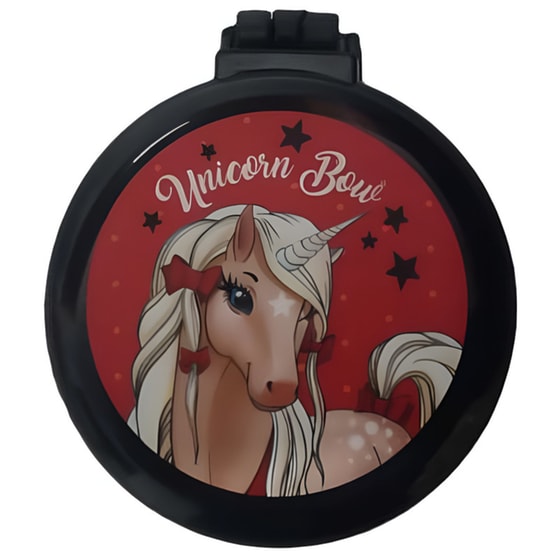 Βούρτσα Μαλλιών με Καθρεπτάκι Τσέπης Back Me Up - Unicorn Bow image 0