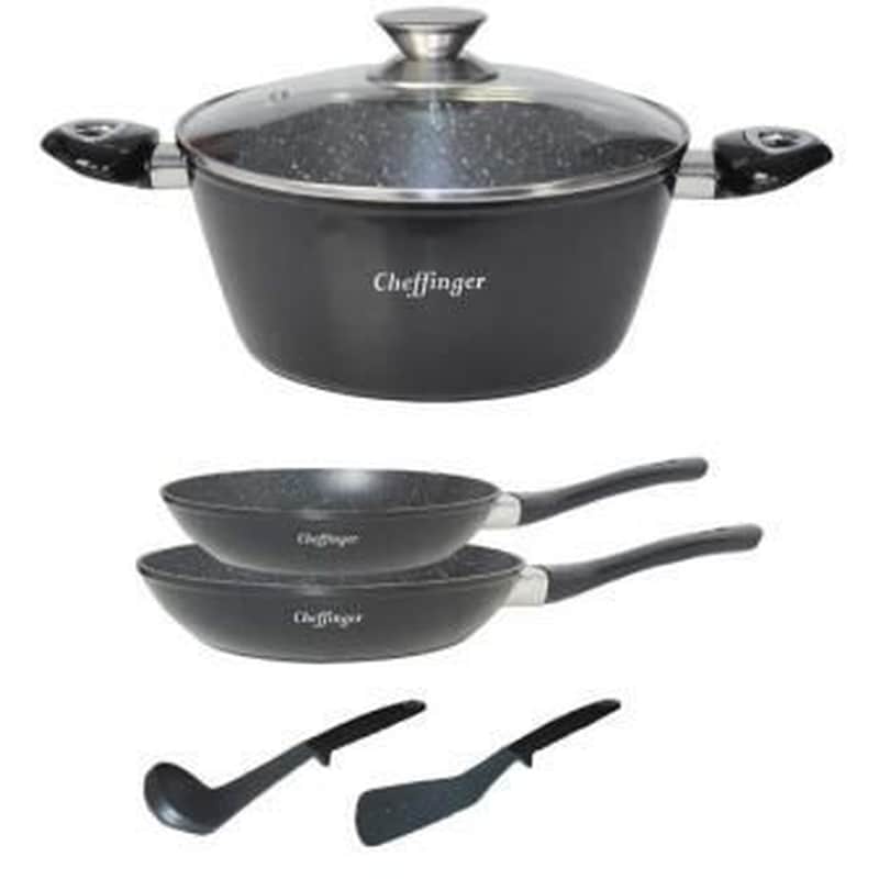 CHEFFINGER Σετ Μαγειρικών Σκευών CHEFFINGER FA06 6 τμχ Μαύρο