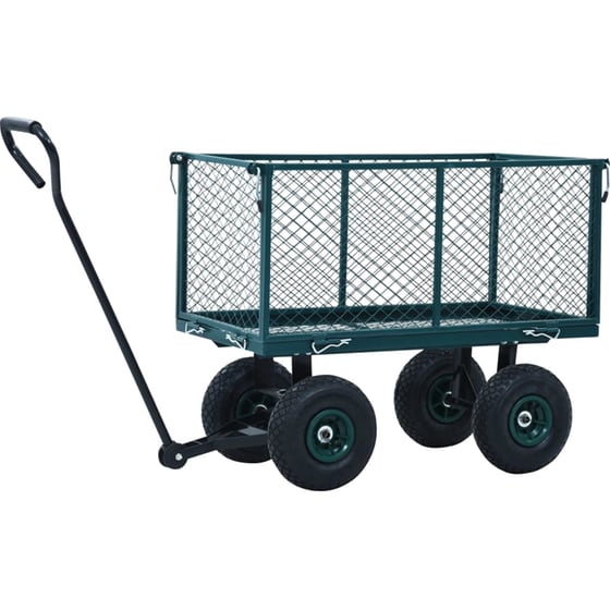Καρότσι Κήπου VidaXL από Χάλυβα 86x46.5x97 - Πράσινο image 4