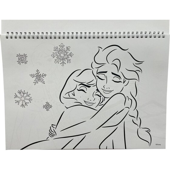 Μπλοκ Ζωγραφικής Gim 23x33 με Αυτοκόλλητα Frozen 40 Φύλλων image 3
