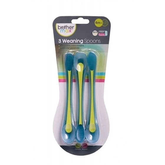 Brother Max Κουτάλια Απογαλακτισμού Σετ 3 Τεμαχίων Μπλε/πράσινο image 0