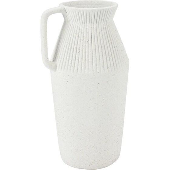 Διακοσμητικό Βάζο Spitishop Πορσελάνινο 13x26cm - Λευκό image 0