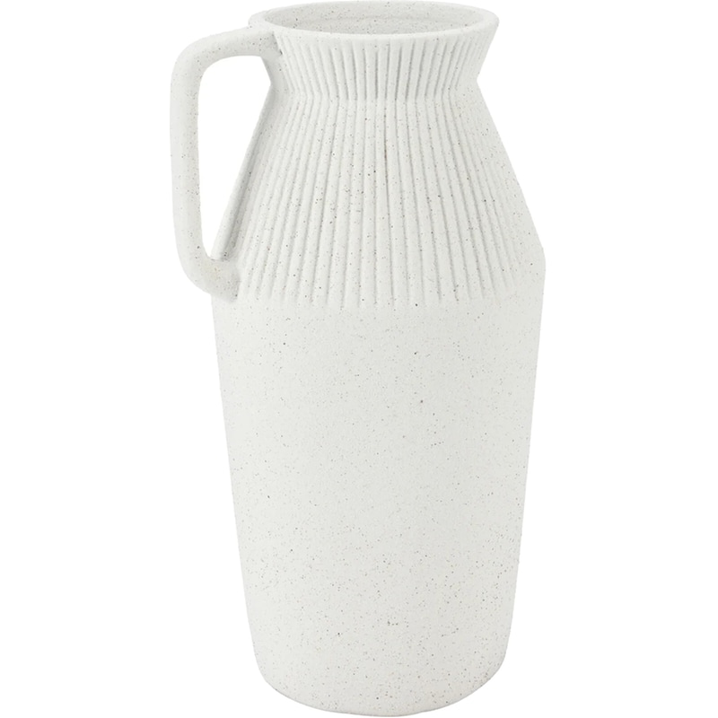 Διακοσμητικό Βάζο Spitishop Πορσελάνινο 13x26cm - Λευκό