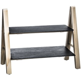 Ορντεβιέρα - Πλατώ Διώροφο Spitishop S-d Serving Tray 160505 Πέτρινο 32.5x18x27 cm - Μαύρο