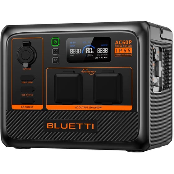 Bluetti Power Station AC60P 504Wh - Μαύρο image 2