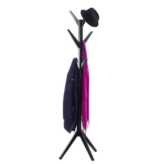 Καλόγερος Ρούχων Spitishop F-v Black Wood 138940a από MDF 44.5x44.5x178cm - Μαύρο image 1