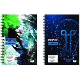 Τετράδιο Σπιράλ JUSTNOTE Β5 4 Θεμάτων Inspire (1 Τεμάχιο)
