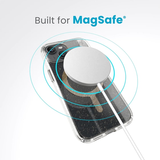 Θήκη Apple iPhone 15 - Speck Presidio Lux Glitter MagSafe - Clear/Gold Glitter image 2