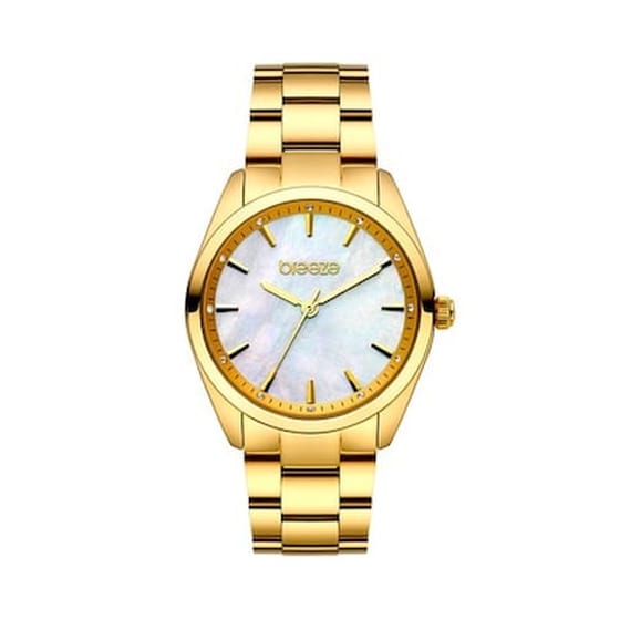 Breeze Finesse 212051.1 Ρολόι Μπαταρίας με Χρυσό Μεταλλικό Μπρασελέ image 0